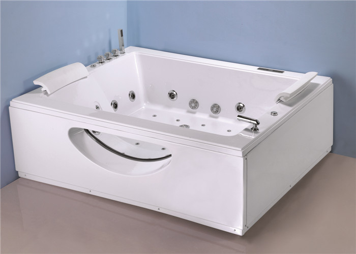Entrada Grande Del Agua De La Forma De La Tina De Bano De Whirlpool Del Jacuzzi T Con El Interruptor De La Agua Fria Caliente